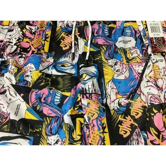 New Fresh Prints of Tokyo by Drill Clothing Shorts sz Large Manga Print Design - Picture 3 of 9